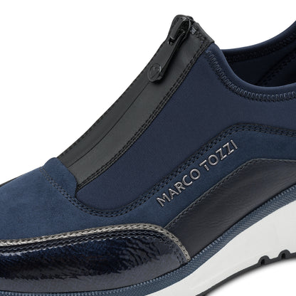 Marco Tozzi 2-24780-45 890 Navy Combi Front Zip Sneakers
