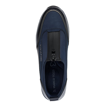 Marco Tozzi 2-24780-45 890 Navy Combi Front Zip Sneakers