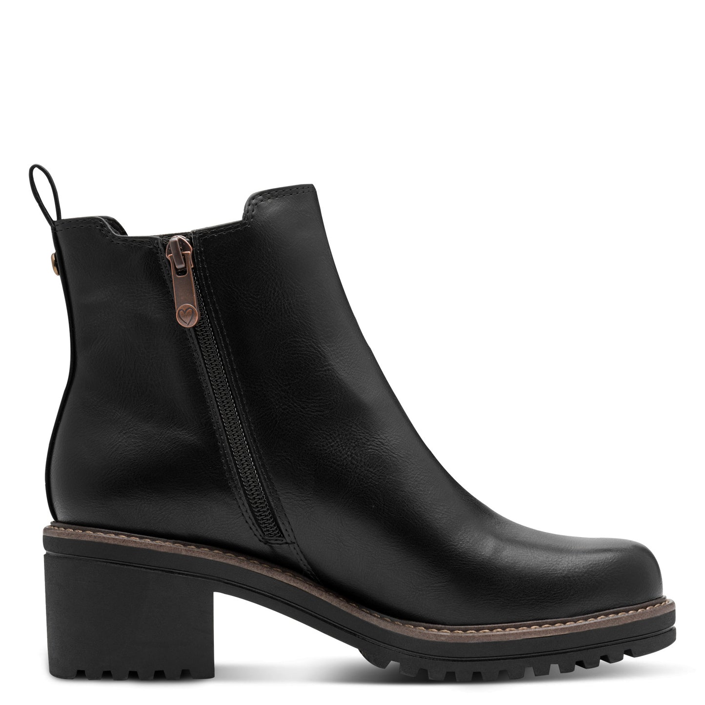 Marco Tozzi 2-25421-43 001 Black Block Heel Chelsea Boots
