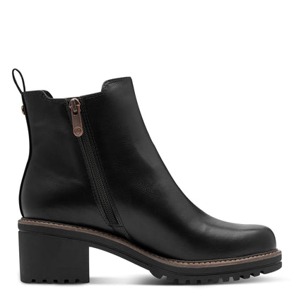 Marco Tozzi 2-25421-43 001 Black Block Heel Chelsea Boots