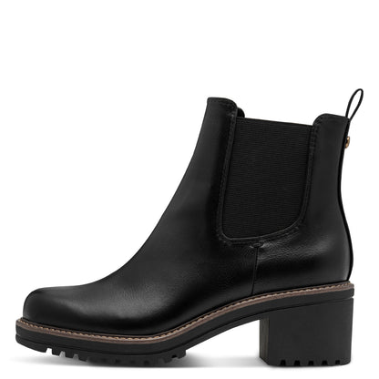 Marco Tozzi 2-25421-43 001 Black Block Heel Chelsea Boots