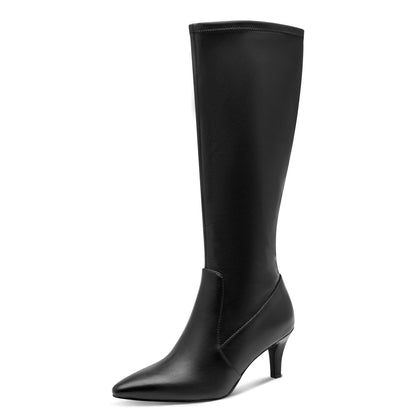 Marco Tozzi 2-25582-47 001 Black Slim Heel Knee High Boots