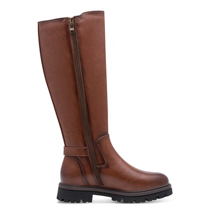Marco Tozzi 2-25610-47 392 Cognac Tan Combi Knee High Boots