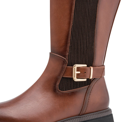 Marco Tozzi 2-25610-47 392 Cognac Tan Combi Knee High Boots
