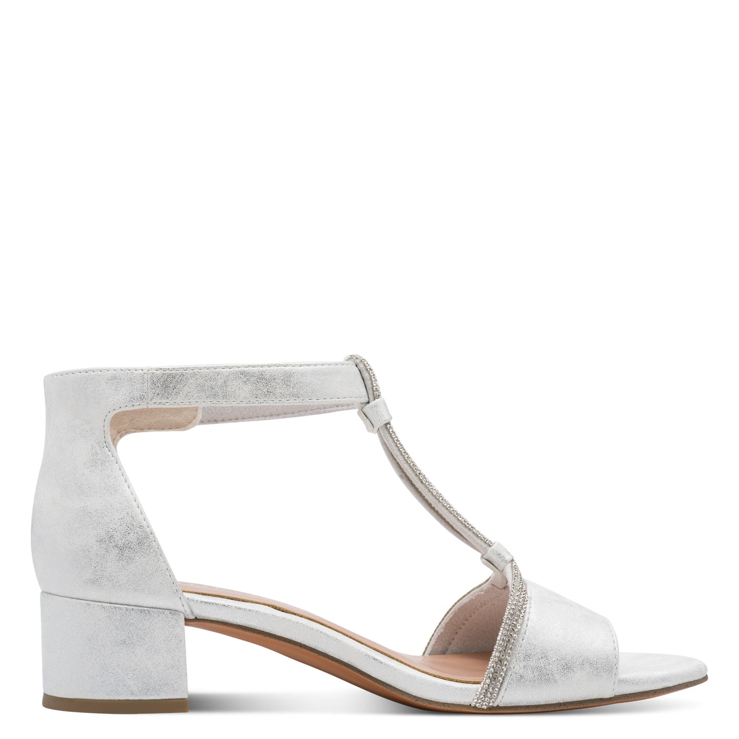 Marco Tozzi 2-28204-46 941 Silver Block Heel Sandals