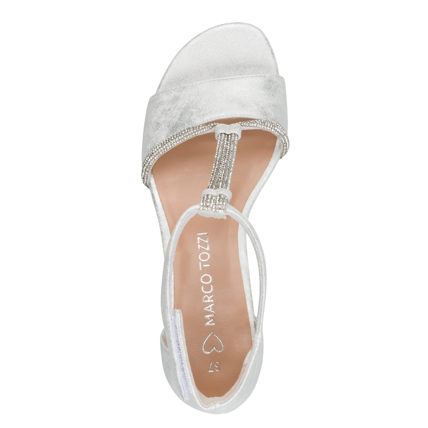 Marco Tozzi 2-28204-46 941 Silver Block Heel Sandals