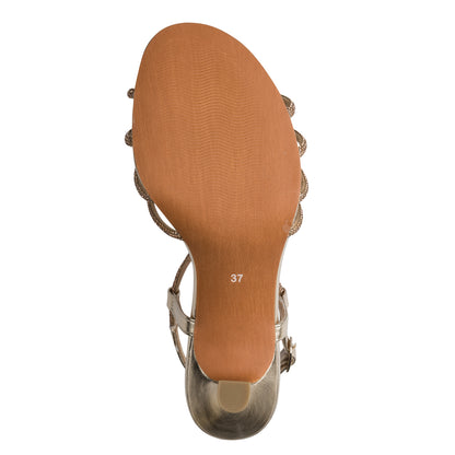 Marco Tozzi 2-28313-46 940 Gold Slingback Heel Sandals