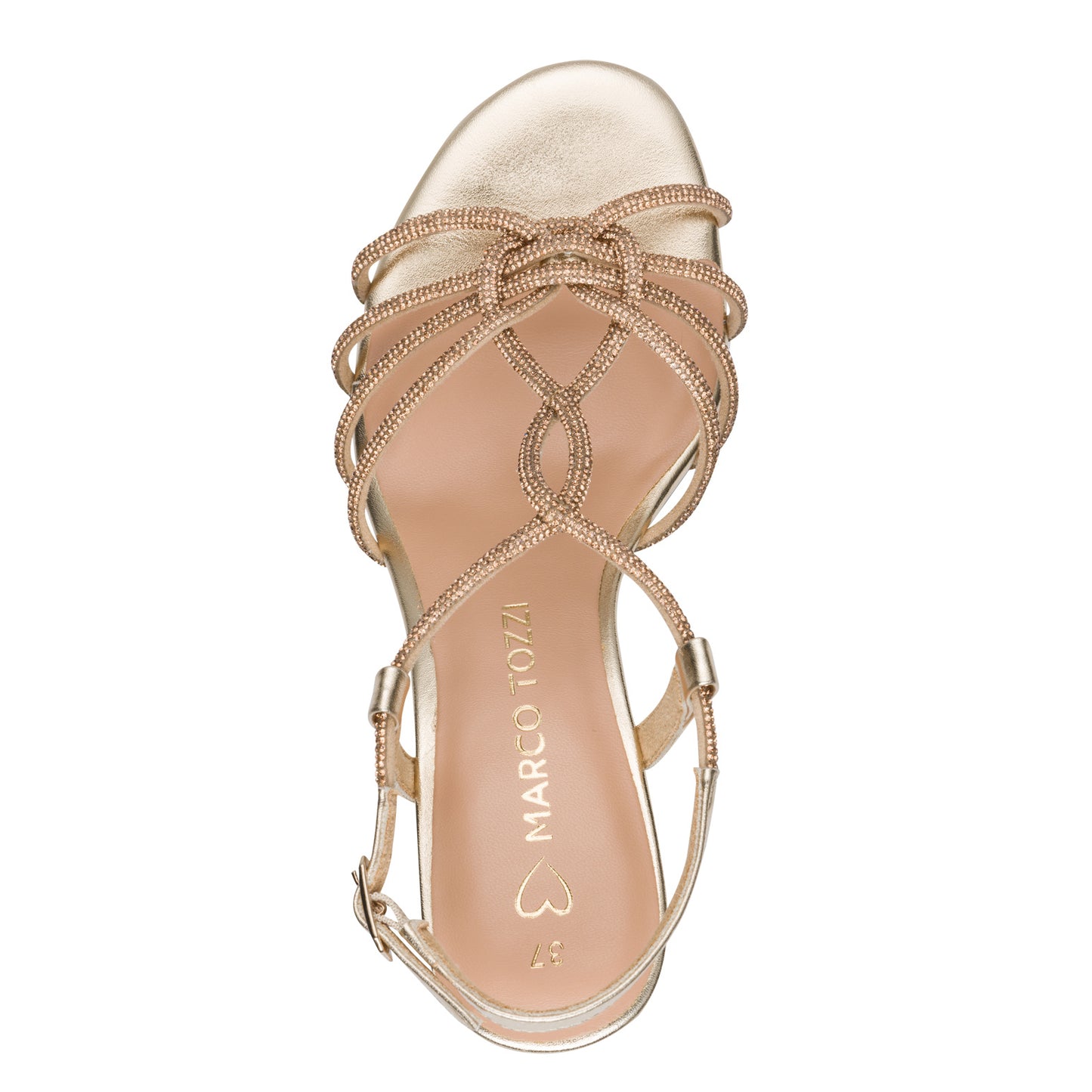 Marco Tozzi 2-28313-46 940 Gold Slingback Heel Sandals