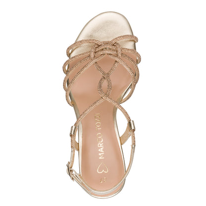Marco Tozzi 2-28313-46 940 Gold Slingback Heel Sandals