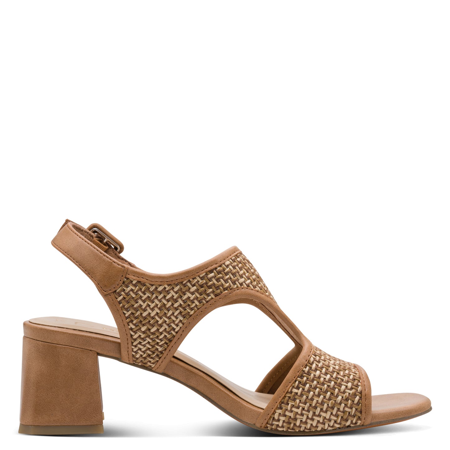 Marco Tozzi 2-28381-46 392 Cognac Tan Block Heel Sandals