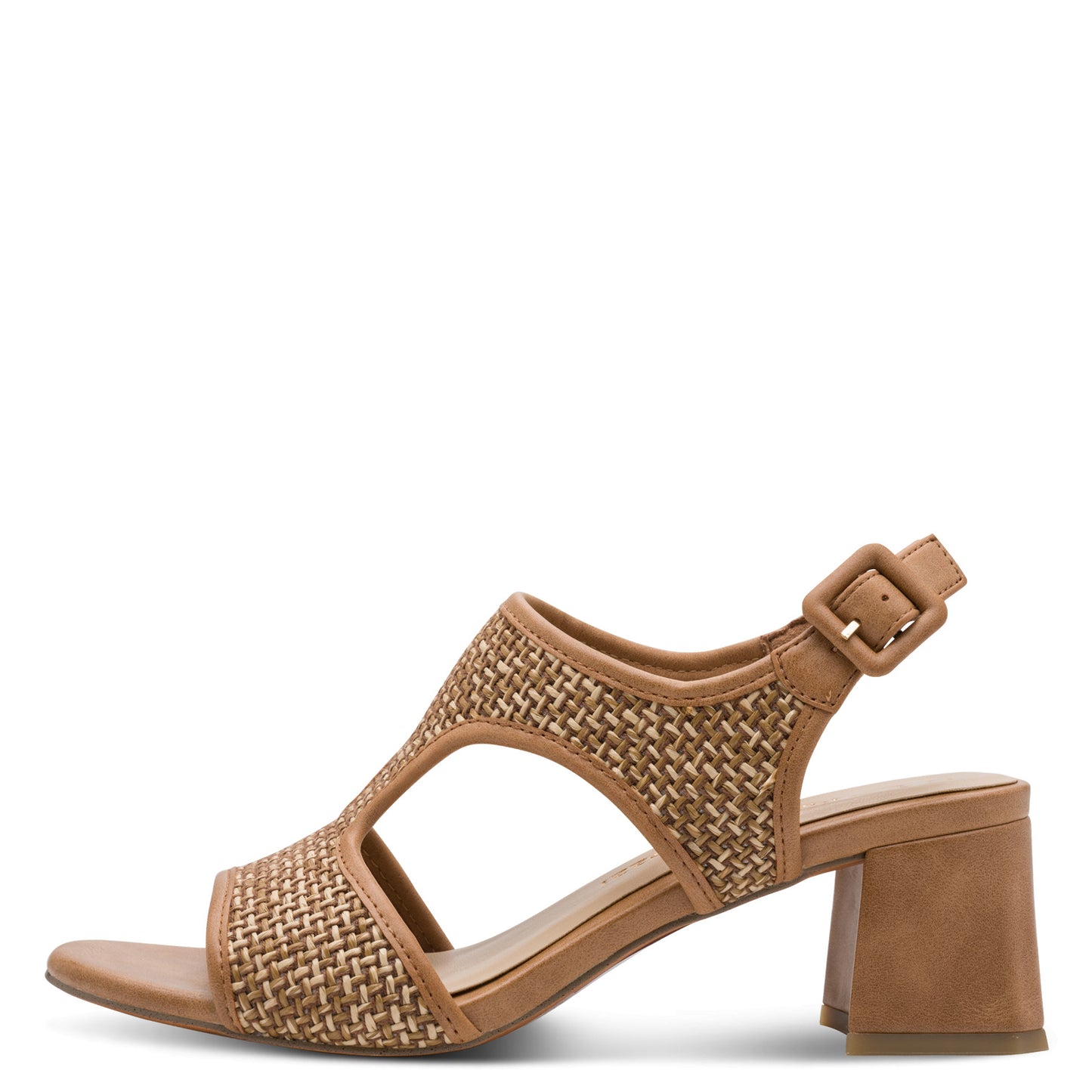 Marco Tozzi 2-28381-46 392 Cognac Tan Block Heel Sandals