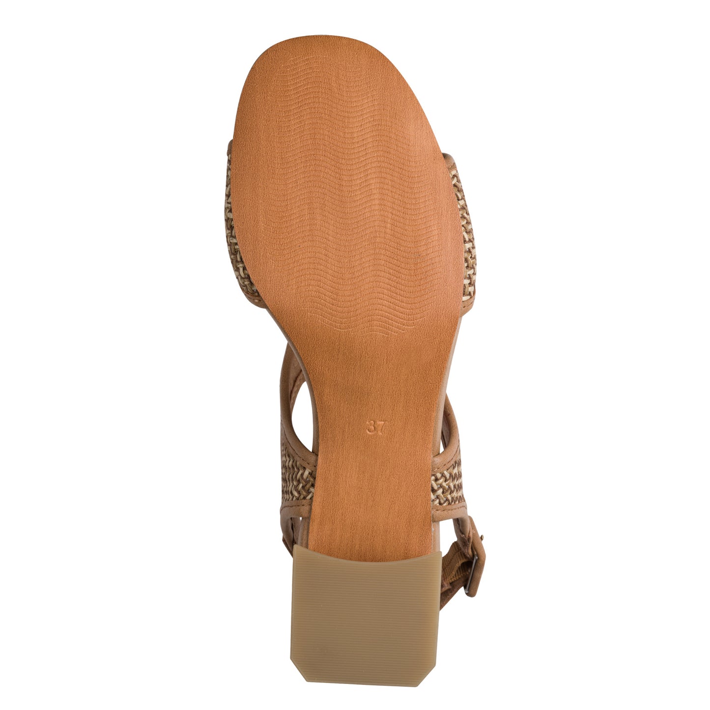Marco Tozzi 2-28381-46 392 Cognac Tan Block Heel Sandals