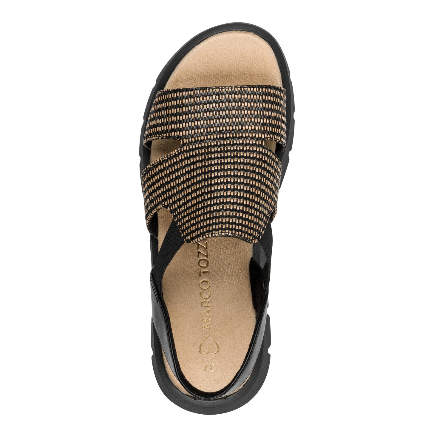 Marco Tozzi 2-28524-46 098 Black Combi Sandals