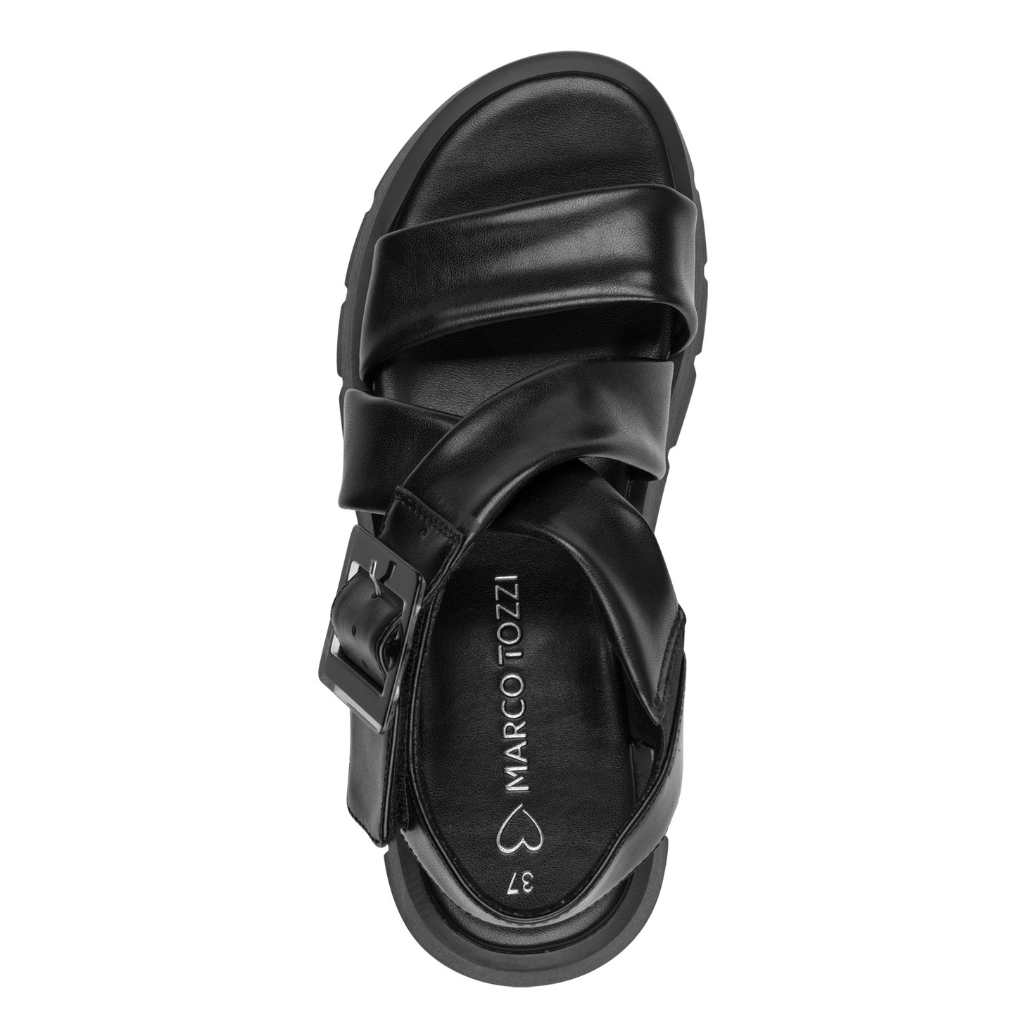 Marco Tozzi 2-28525-46 001 Black Sandals