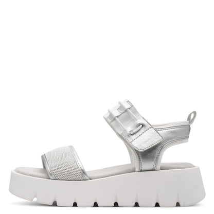 Marco Tozzi 2-28542-46 197 Silver White Combi Sandals
