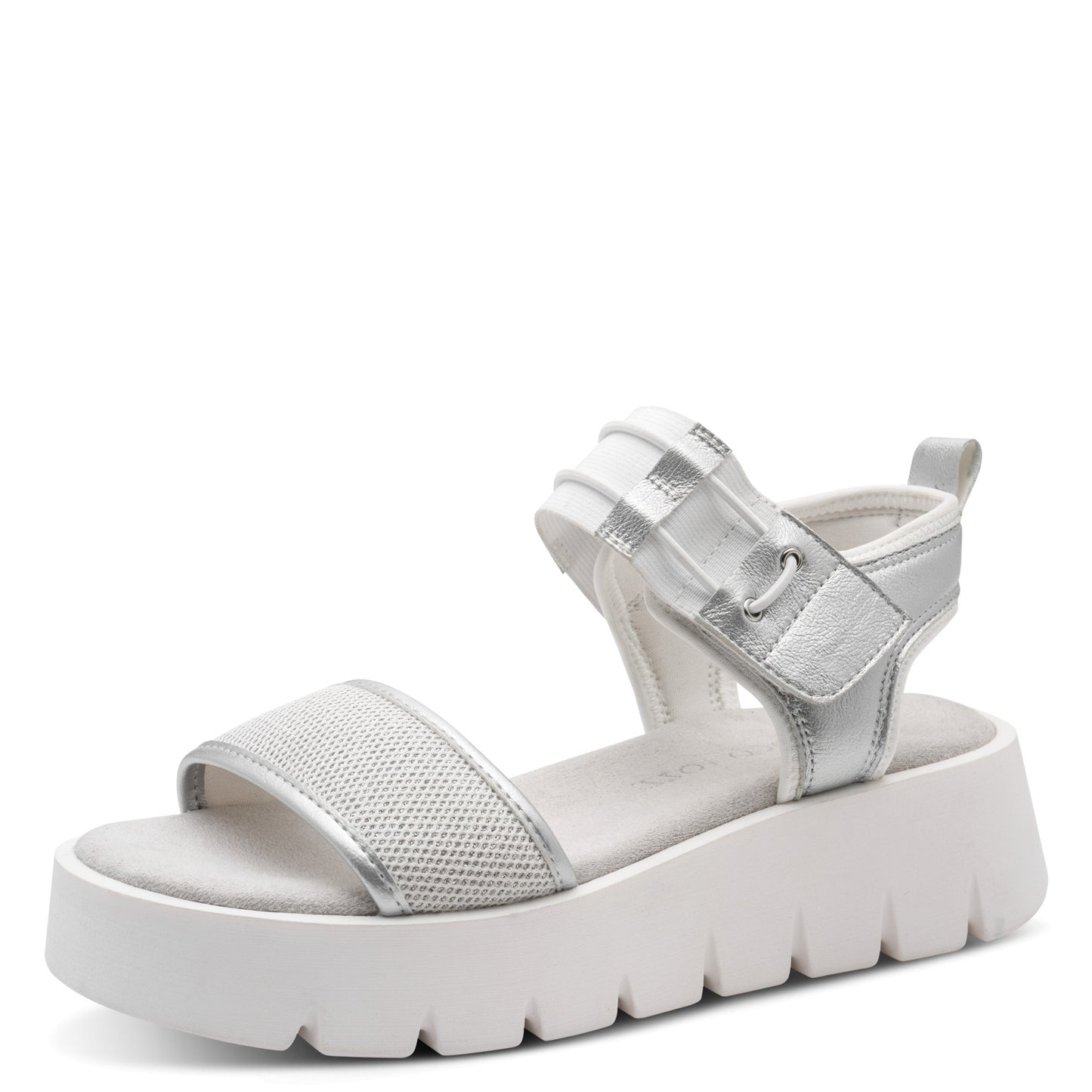 Marco Tozzi 2-28542-46 197 Silver White Combi Sandals