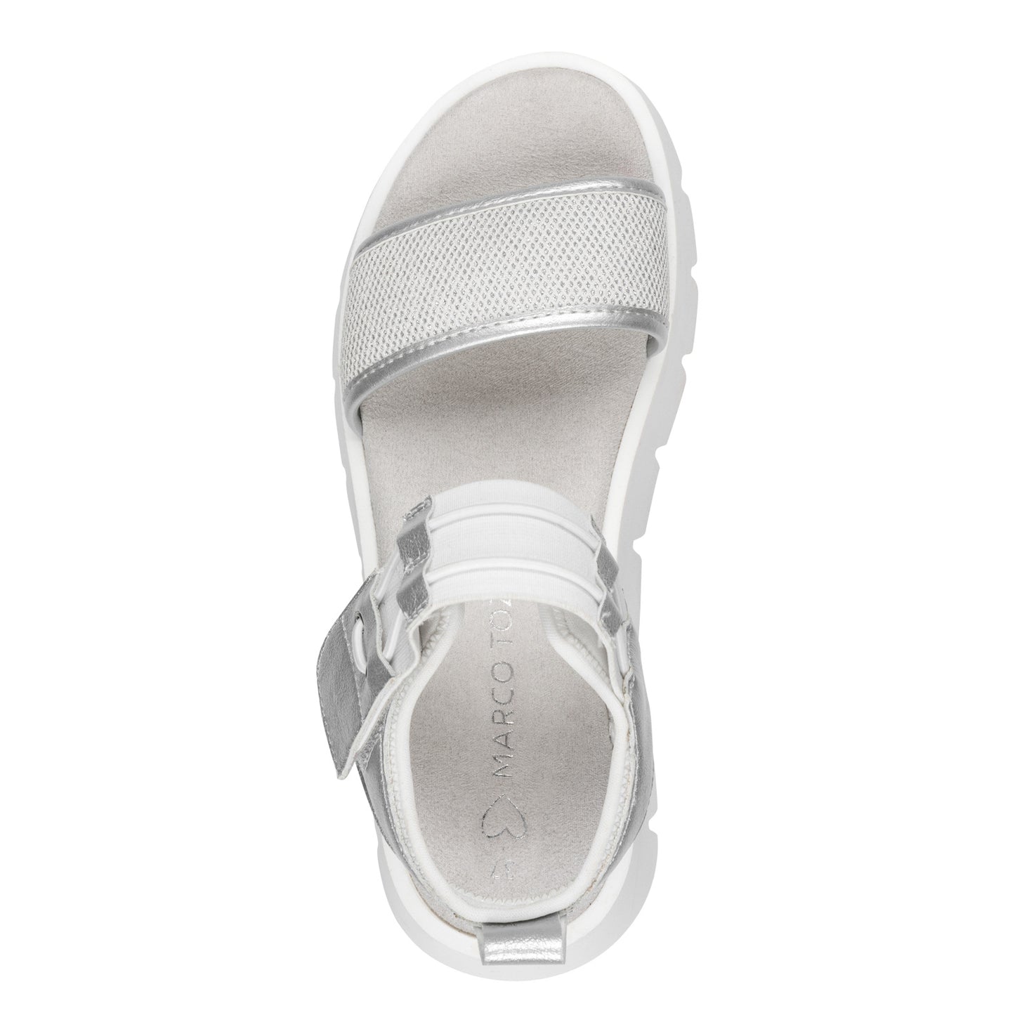 Marco Tozzi 2-28542-46 197 Silver White Combi Sandals