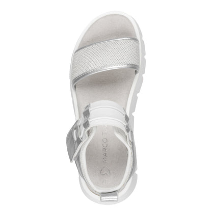Marco Tozzi 2-28542-46 197 Silver White Combi Sandals