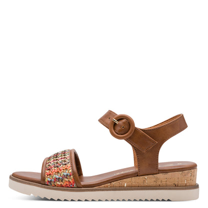 Marco Tozzi 2-28710-46 392 Cognac Tan Combi Sandals