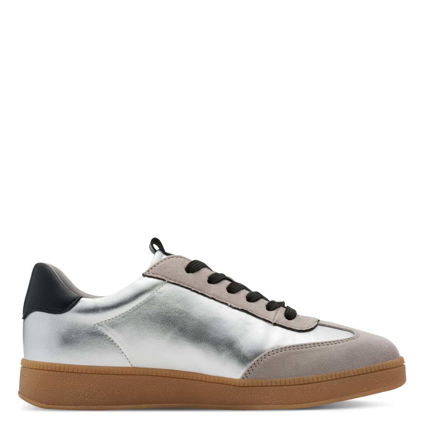 Marco Tozzi 2-83701-44 948 Silver Combi Black Heart Trainers