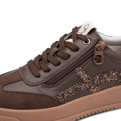 Marco Tozzi by Guido Maria Kretschmer 2-83706-46 353 Chocolate Brown Combi Trainers