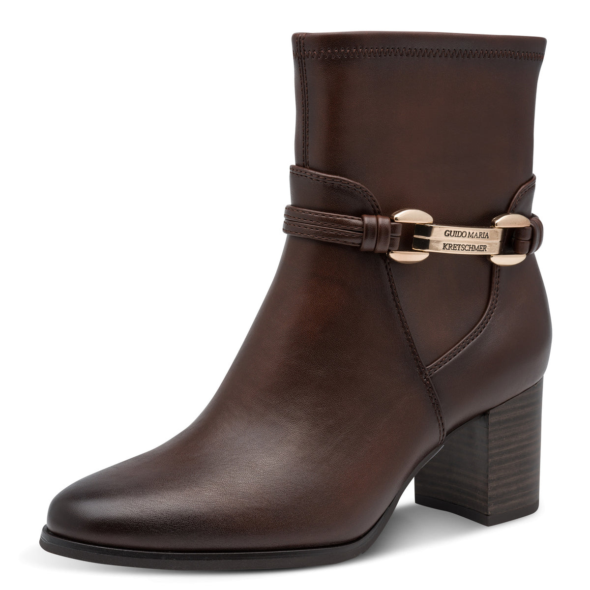 Marco Tozzi 2-85308-47 361 Cafe Brown Block Heel Boots