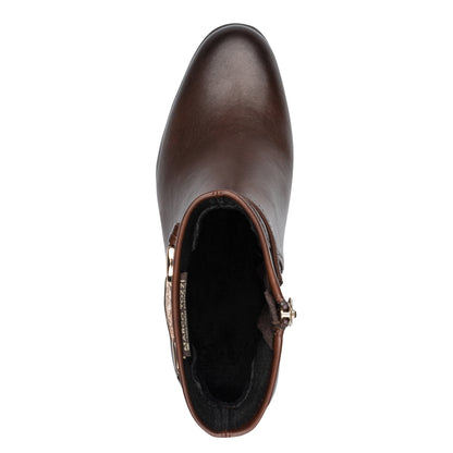 Marco Tozzi 2-85308-47 361 Cafe Brown Block Heel Boots