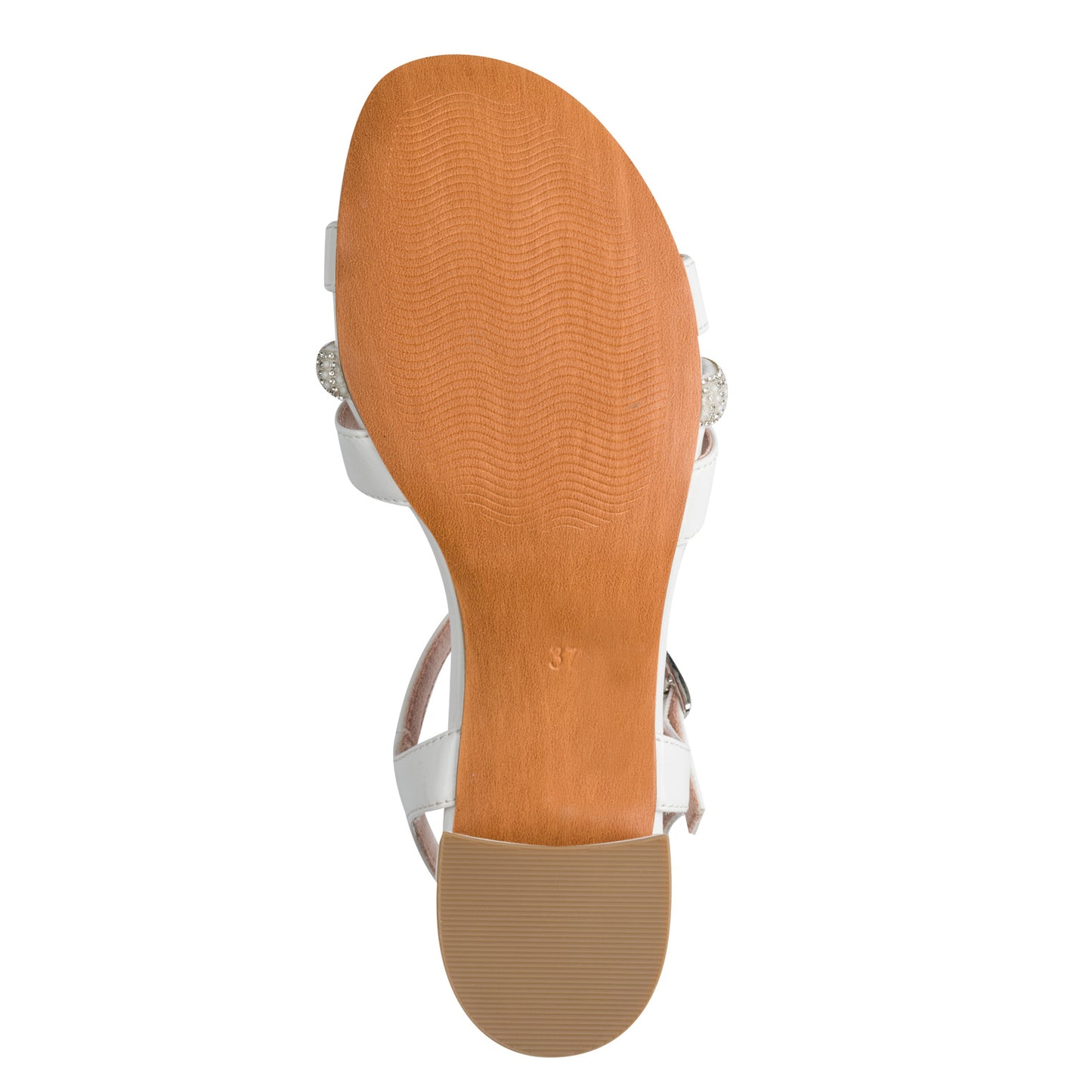 Marco Tozzi 2-88301-46 418 Ivory Patent Slingback Block Heel Sandals