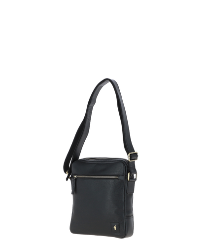 Gabicci LOGAN Black Leather Cross Body Bag