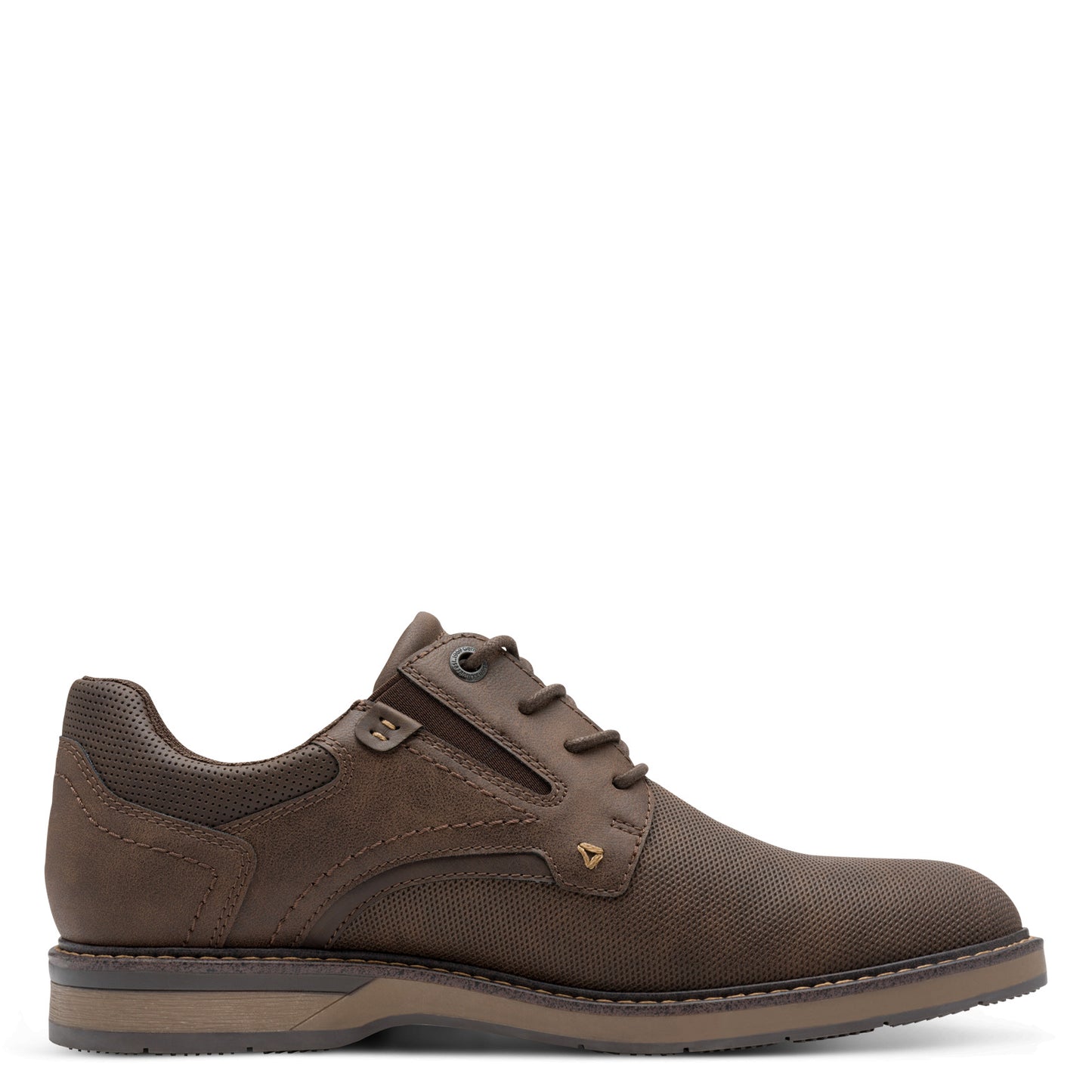 s.Oliver 5-13203-44-302 Dark Brown Lace & Elastic Side Shoes
