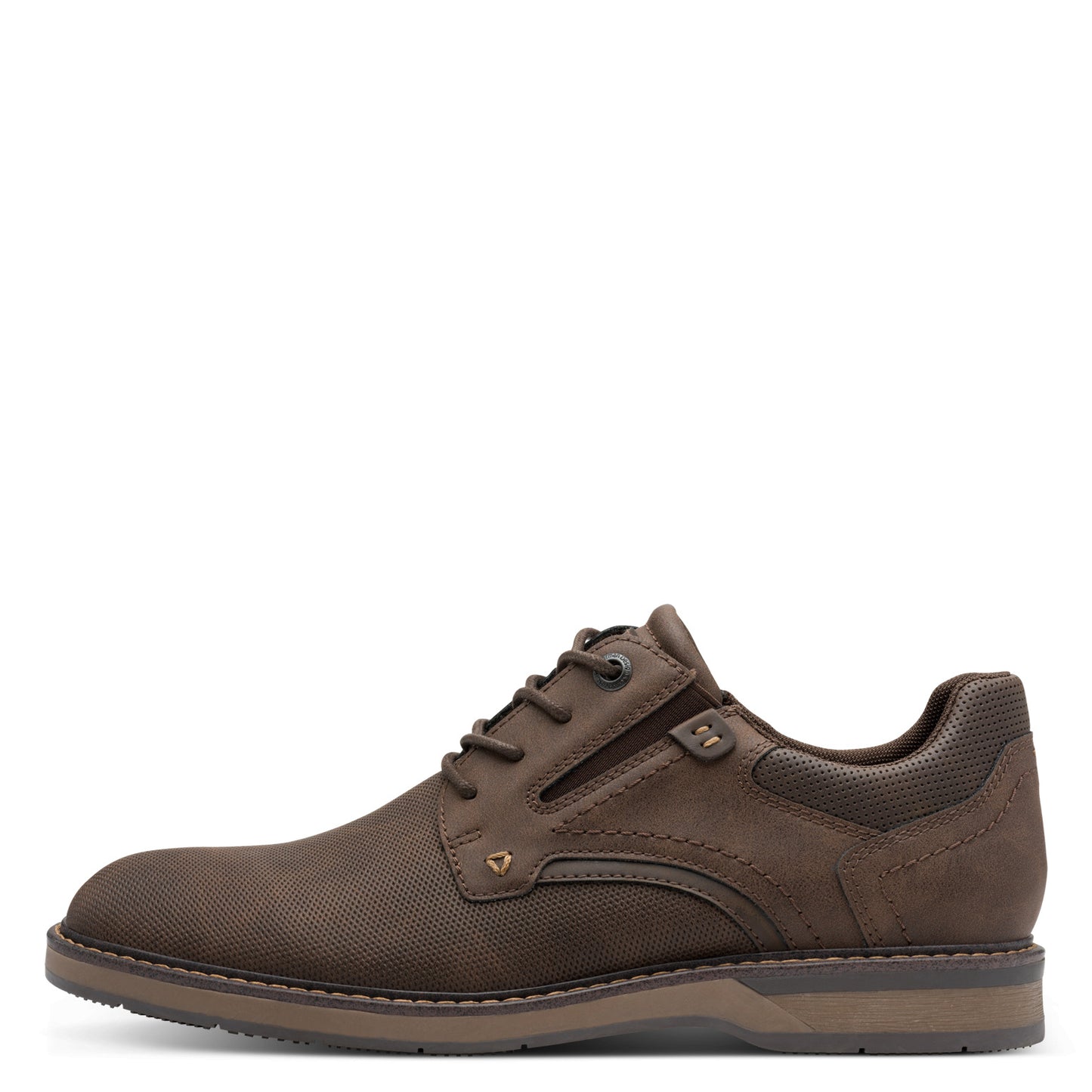 s.Oliver 5-13203-44-302 Dark Brown Lace & Elastic Side Shoes