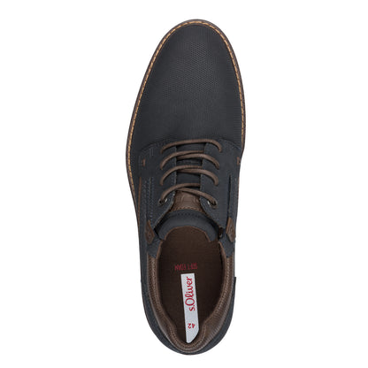 s.Oliver 5-13203-44-880 Dark Navy Lace & Elastic Side Shoes