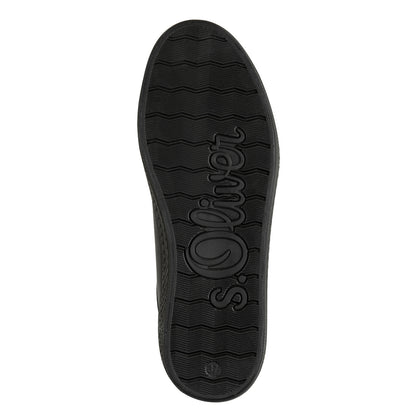 s.Oliver 5-23600-42-007 Black & Bronze Combi Trainers with Zip