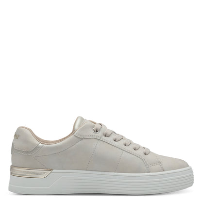 s.Oliver 5-23603-42-403 Champagne Cream/Gold Heel Trainers