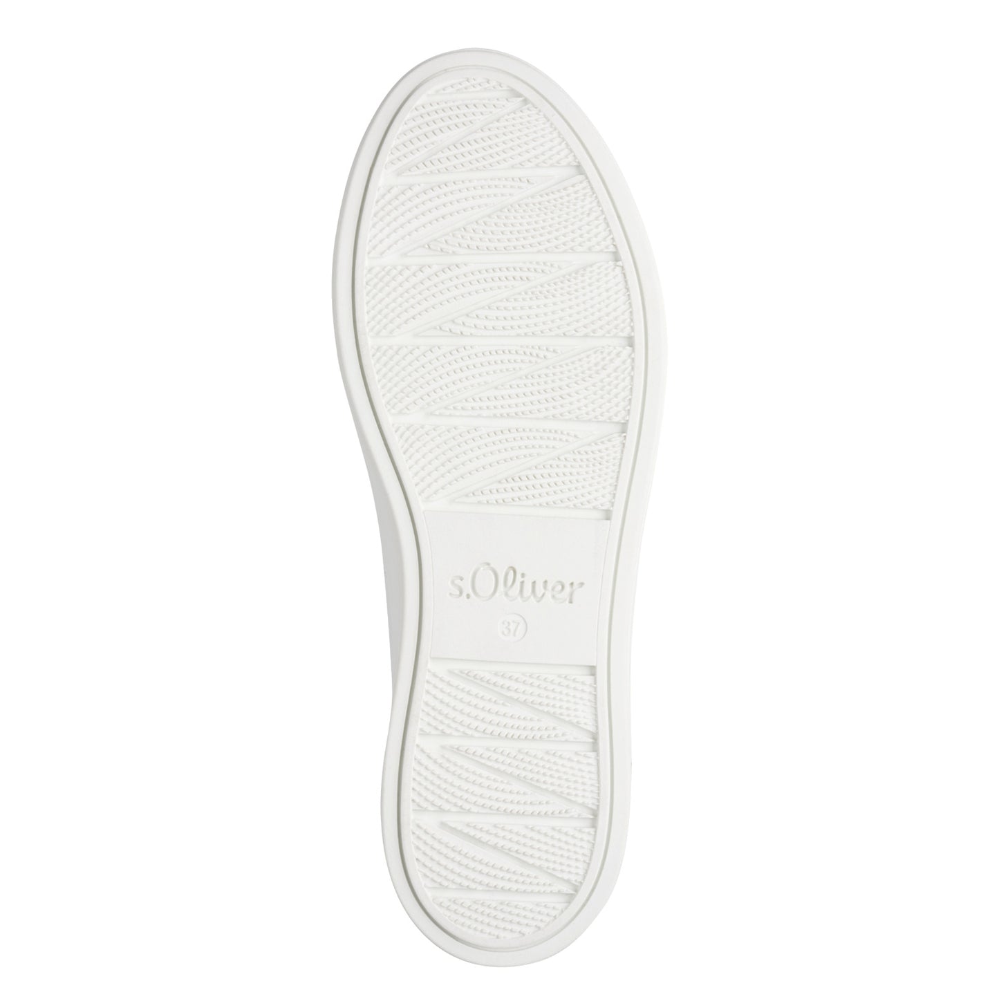 s.Oliver 5-23603-43-100 White Trainers with Gold Heel