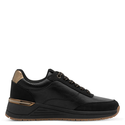 s.Oliver 5-23613-45-001 Black Trainers with Gold