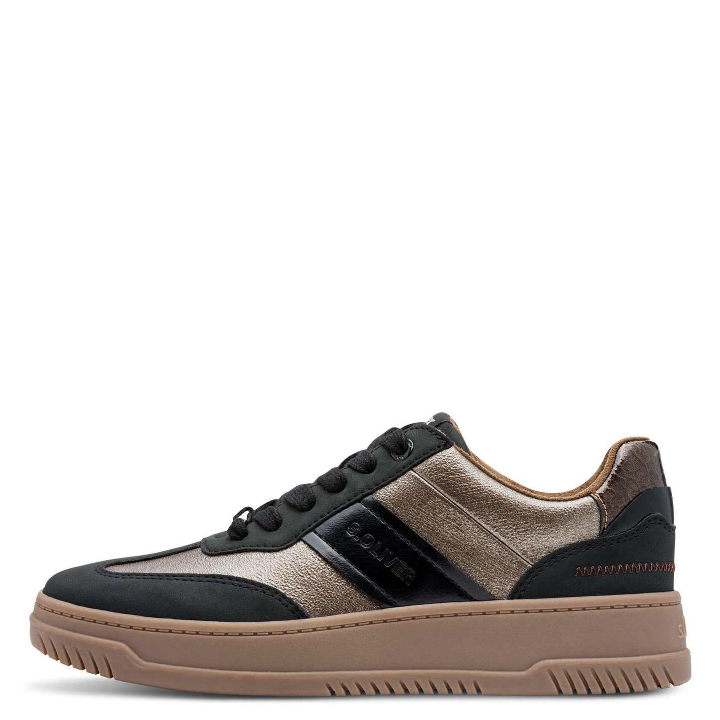 s.Oliver 5-23623-43-01A Black & Bronze Combi Trainers