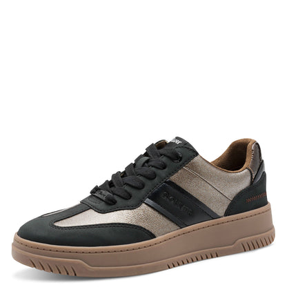 s.Oliver 5-23623-43-01A Black & Bronze Combi Trainers