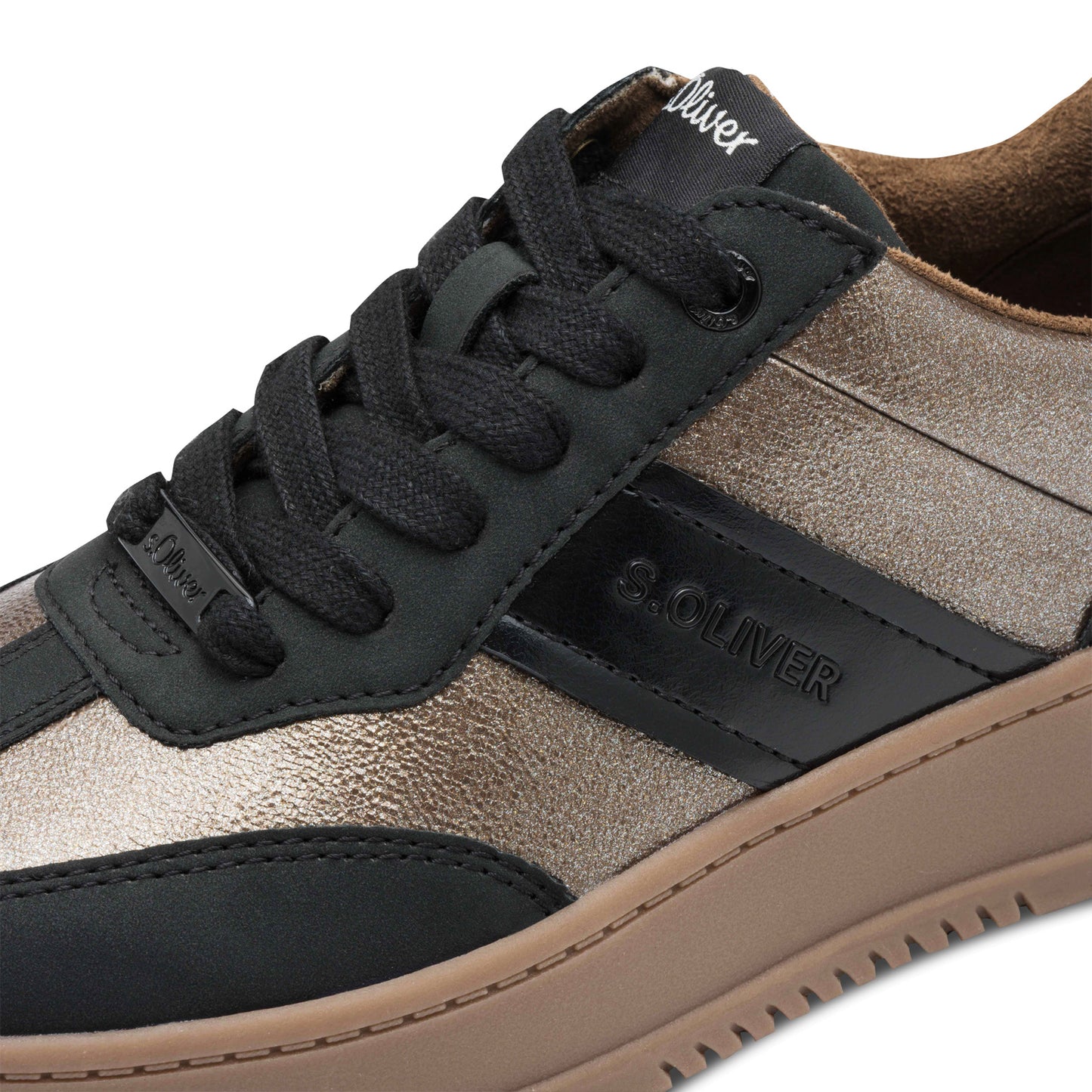 s.Oliver 5-23623-43-01A Black & Bronze Combi Trainers