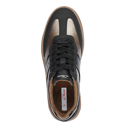 s.Oliver 5-23623-43-01A Black & Bronze Combi Trainers