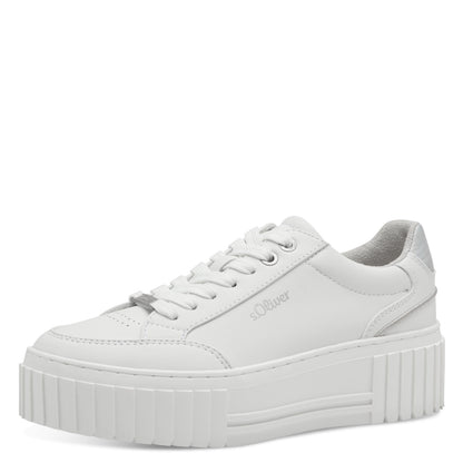 s.Oliver 5-23662-42-100 White Chunky Trainers