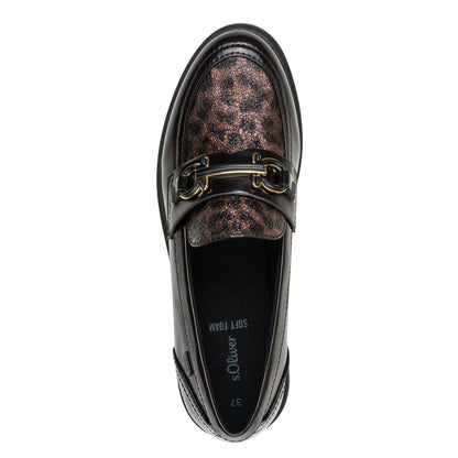 s.Oliver 5-24729-45-914 Brown Leopard Slip On Moccasins
