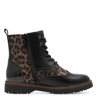 s.Oliver 5-25232-43-908 Leopard Combi Lace Ankle Boots