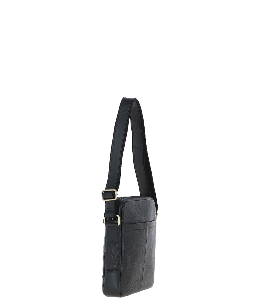 Gabicci LOGAN Black Leather Cross Body Bag