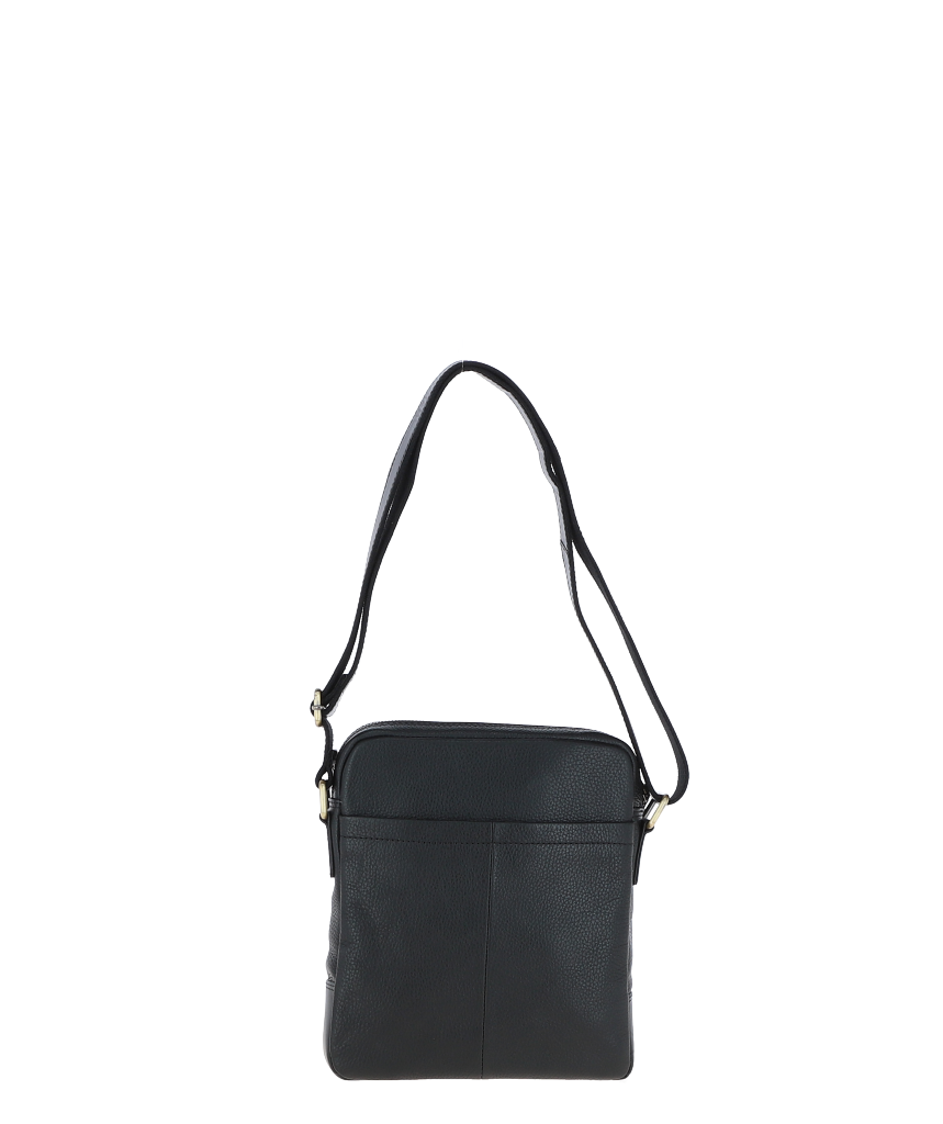 Gabicci LOGAN Black Leather Cross Body Bag