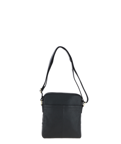 Gabicci LOGAN Black Leather Cross Body Bag