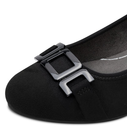 Jana Shoes 8-22369-45 001 Black H Fit Slip On Block Heels - Vegan