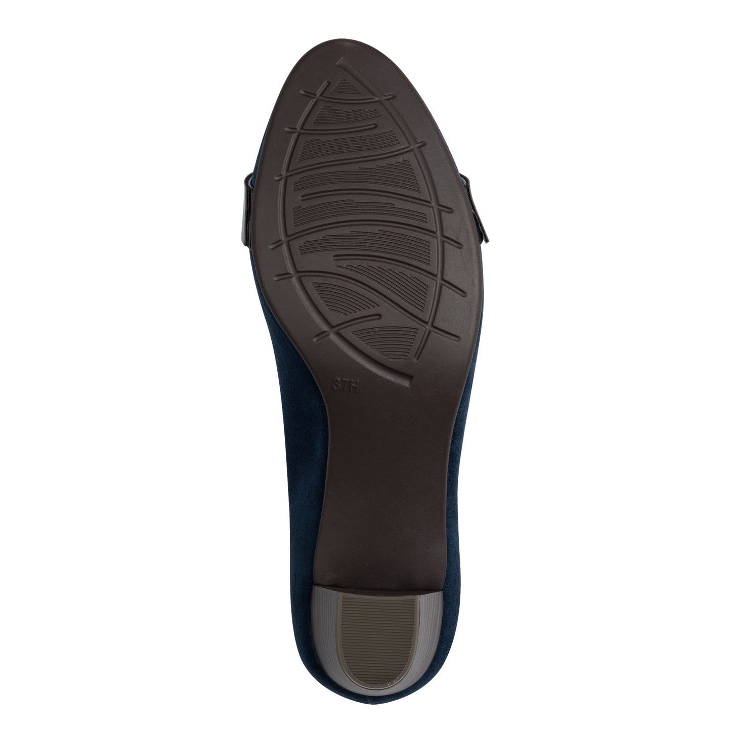 Jana Shoes 8-22467-42 881 H Fit Navy/Navy Patent Slip On Block Heels