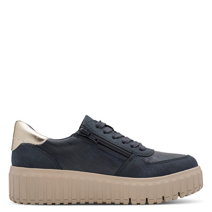 Jana Shoes 8-23666-45 886 Navy/Gold Trainers - Vegan