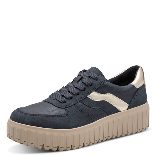 Jana Shoes 8-23666-45 886 Navy/Gold Trainers - Vegan